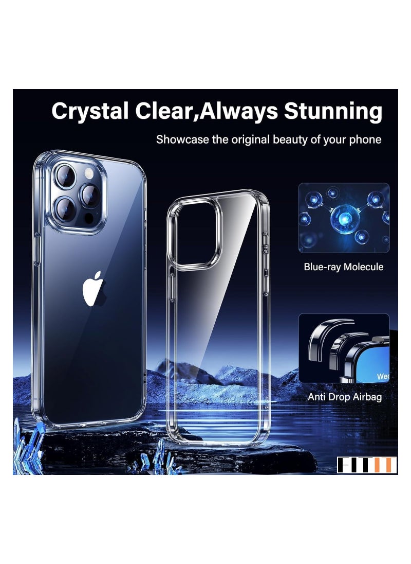 FITIT FITIT CLEAR CASE 6.7" IPHONE 15 Pro Max Case Clear Transparent,Anti-Yellowing,Ultra-Thin,Shockproof [Military-Grade Drop Protection] Anti-Scratch Hard Back Cover-Crystal Clear  - Image 4