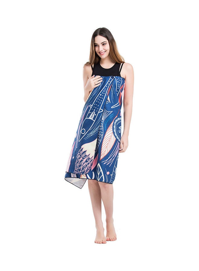Hiturbo Quick Drying Fish Printed Beach Towel Multicolour 170x90cm - Image 2