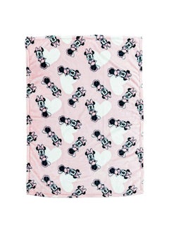 Cudlie Minnie Mouse Blanket | Minnie Mouse Throw Blanket | Minnie Mouse Baby Blanket Soft Plush Fleece | 30" x 40" | Pink/White | Officially Licensed  - Image 1