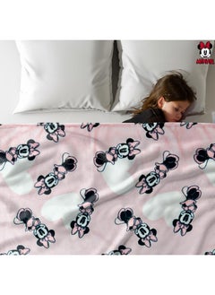 Cudlie Minnie Mouse Blanket | Minnie Mouse Throw Blanket | Minnie Mouse Baby Blanket Soft Plush Fleece | 30" x 40" | Pink/White | Officially Licensed  - Image 3