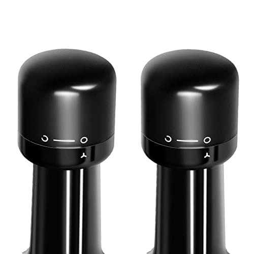 Trifecta Silicone Wine Toppers Stopper Reusable Wine Saver, Wine Cork Superior Leak-Proof Keeps Fresh Best Gift Accessories, Twist to Seal Vacuum Bottle Closer(Pack of 2) - Image 1