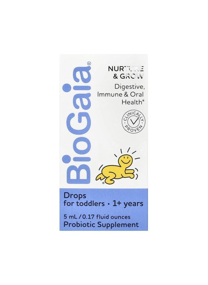 بيوجايا قطرات التغذية والنمو، للأطفال من عمر سنة فما فوق، 200 مليون وحدة تشكيل مستعمرة، 0.17 أونصة سائلة (5 مل)
