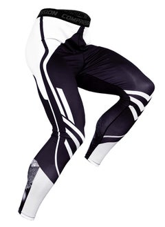 CANGHPGIN Men Quick Dry Breathable Sports Pants Black/White  - Image 1