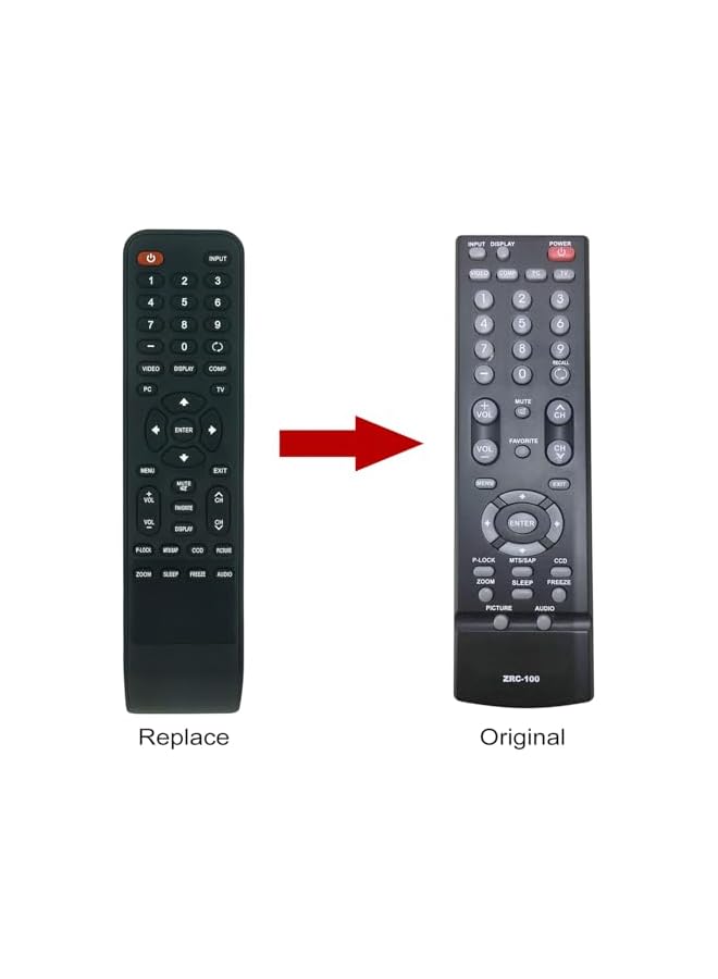 The Bros ZRC-100 Replaced Remote Control Fit For Dynex TV DX-LCD32 DX-LCD37 DXLCD32 DXLCD37 - Image 5