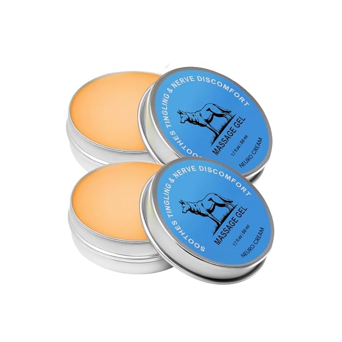 Pwkvsn Nerve Relief Balm for Neuropathy, Neuro Magnesium Cream with Menthol & MSM, Cooling Soothing Massage Cream for Muscle & Joint Comfort with Blue Lid (1.7 Fl Oz (Pack of 2)) - Image 1