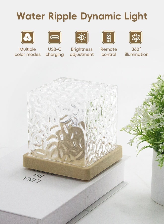لسغدم مصباح ليلي بيئي متموج الماء Lsgddm مع جهاز تحكم عن بعد، جهاز عرض ضوء موجة المحيط بـ 16 لونًا، جهاز عرض أورورا يعمل باللمس لغرفة النوم، ديكور الغرفة، غرفة الأطفال - Image 3