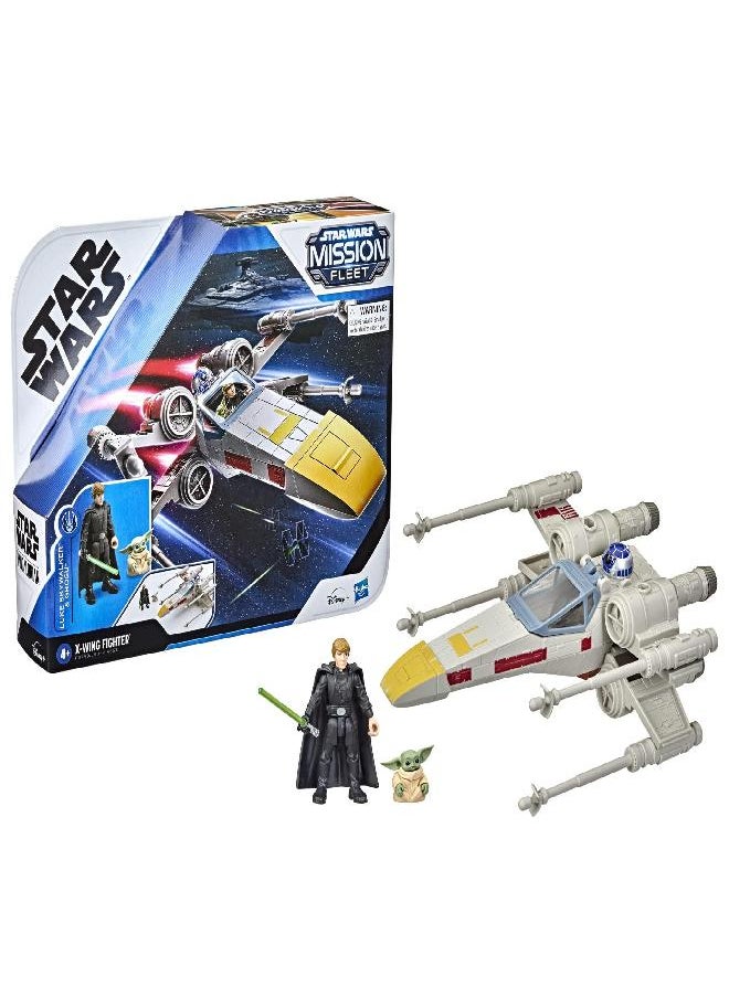 STAR WARS - STAR WARS Mission Fleet Stellar Class Luke Skywalker & Grogu X-Wing Jedi Search & Rescue 2.5-Inch-Scale Figure and Vehicle, Ages 4 and Up - Image 1