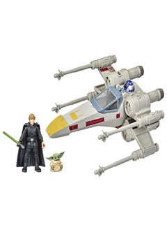 STAR WARS Mission Fleet Stellar Class Luke Skywalker & Grogu X-Wing Jedi Search & Rescue 2.5-Inch-Scale Figure and Vehicle, Ages 4 and Up