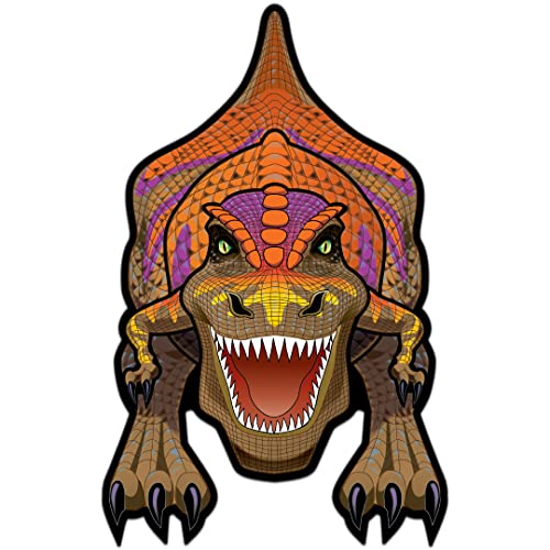 WindNSun Supersized TRex Ripstop Nylon Dinosaur Kite 54 Inches Tall Brown Orange Gold Purple - Image 1