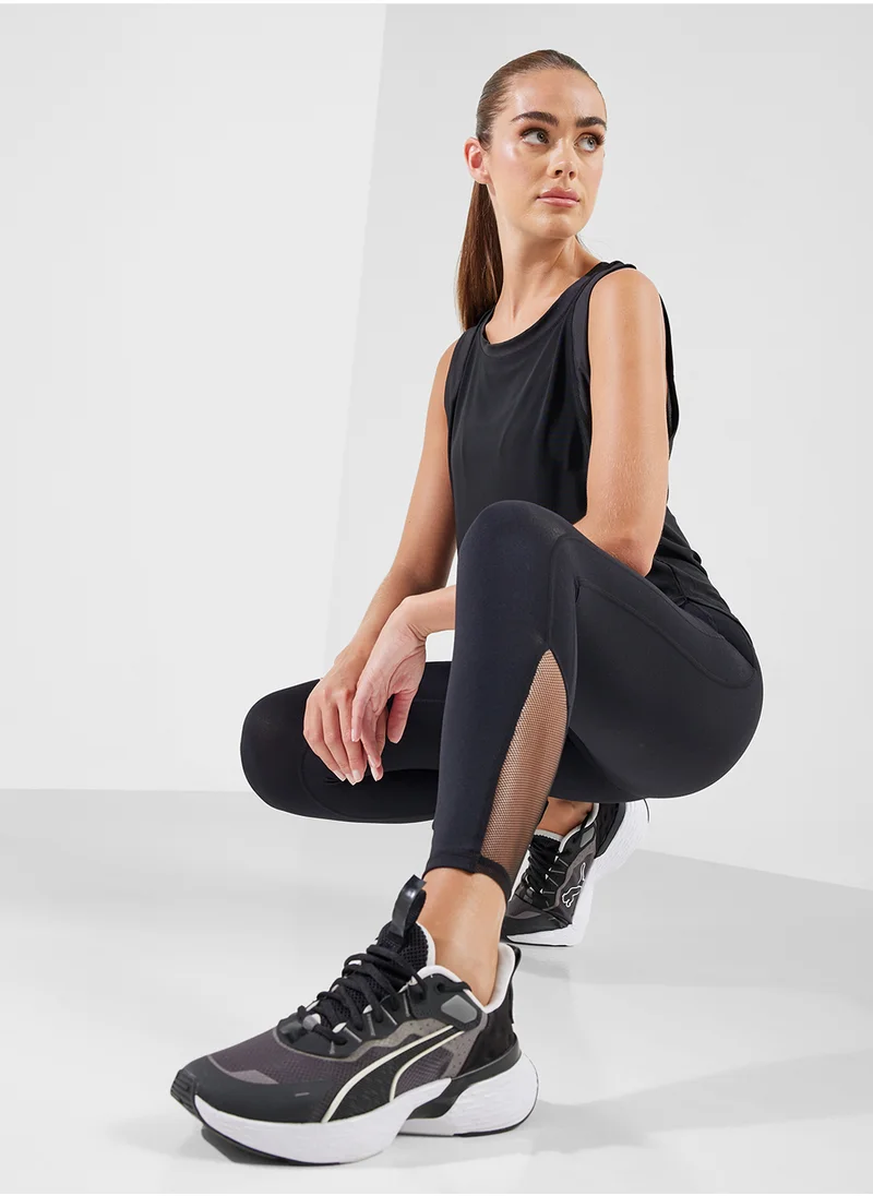 FRWD High Rise Legging With Mesh Panel
