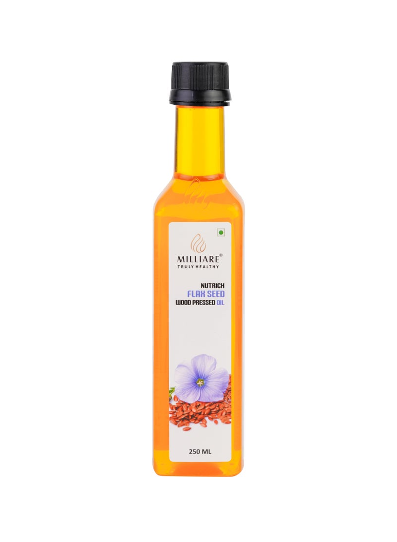 Milliare Flaxseed Wood Pressed Oil, Organic Oil for Hair Growth, Hexane-Free for Skin Care,for Heart Health, & Hormonal Balance – 250ml | Essential Oil - Image 4