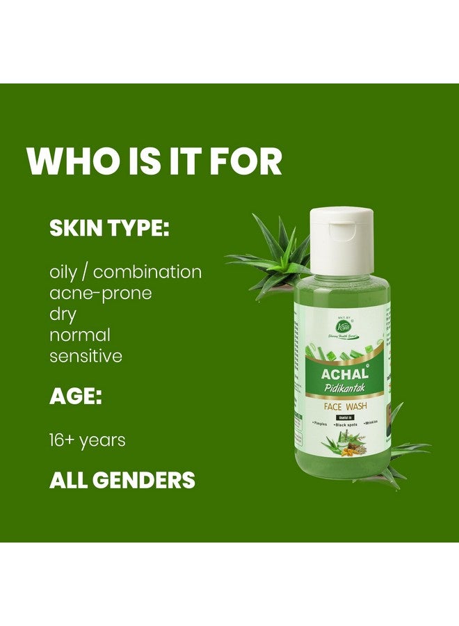 Achal Pidikantak Face Wash for Oily Skin, Ayurvedic Cleanser with Neem & Aloe Vera, Fights Pimples, Oil Control & Black Spot Removal - 100gm(Pack of 3) - Image 5