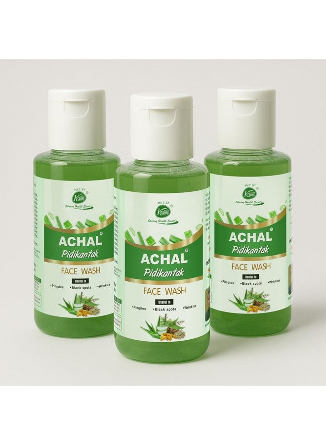 Achal Pidikantak Face Wash for Oily Skin, Ayurvedic Cleanser with Neem & Aloe Vera, Fights Pimples, Oil Control & Black Spot Removal - 100gm(Pack of 3) - Image 1