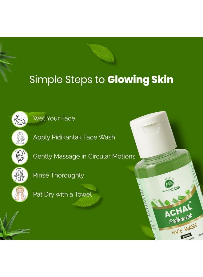Achal Pidikantak Face Wash for Oily Skin, Ayurvedic Cleanser with Neem & Aloe Vera, Fights Pimples, Oil Control & Black Spot Removal - 100gm(Pack of 3) - Image 4