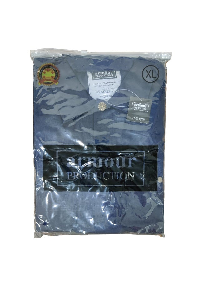 Armour Production AP 2-Piece Body Protection Suit - Navy Color | Heavy-Duty PPE Workwear | Industrial Safety Clothing for Construction & Hazardous Environments | Size M  - Image 1