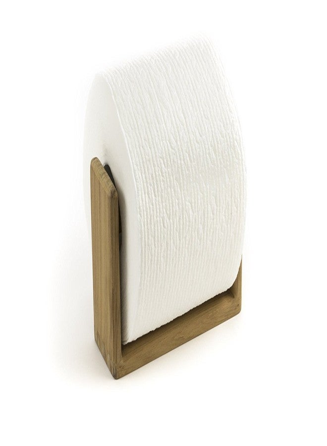 SeaTeak Wooden Toilet Paper Holder, 100% Solid Teak Wood, Wall Mount, Spring-Loaded, Perfect for Bathrooms, Spas, Boats, Cabins, RV's & Campers - Image 2