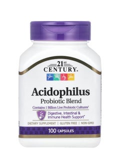 21st CENTURY Lactobacillus Acidophilus Probiotic Blend 100 Capsules  - Image 1
