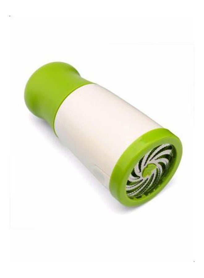 NIBEMINENT Vegetable Cutter Kitchen Manual Multifunction Herb Grinder Shredder White/Green 7X16cm