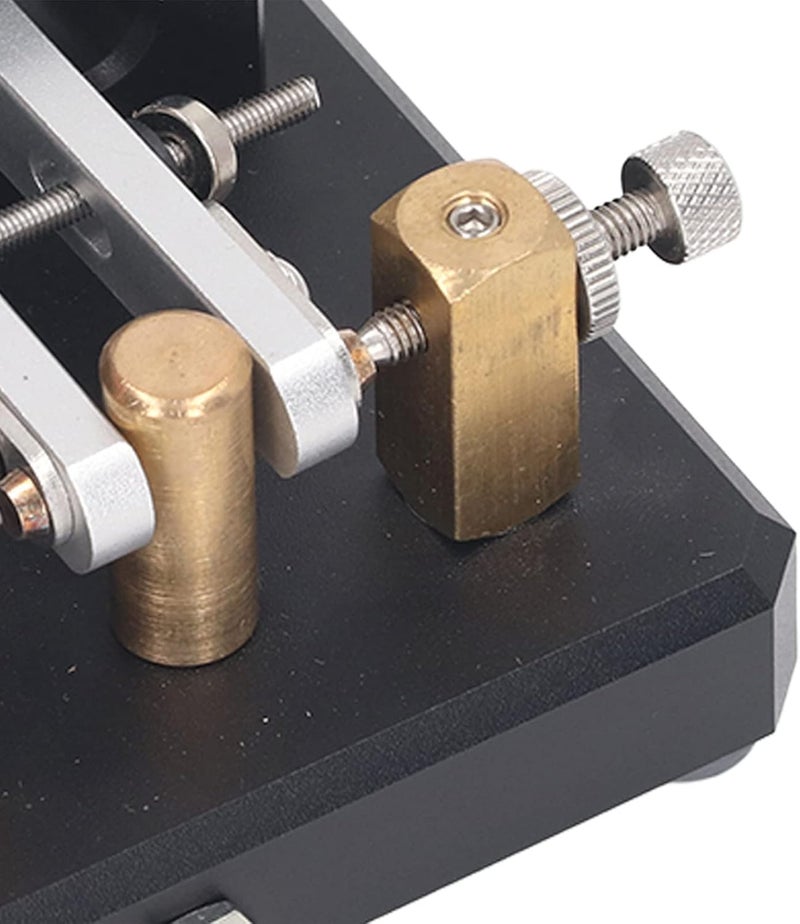 Double Paddle Morse Code Key, Portable Morse Code Double Paddle Auto Electric Key CW Morse Practice Key for Training (Black) - Image 2