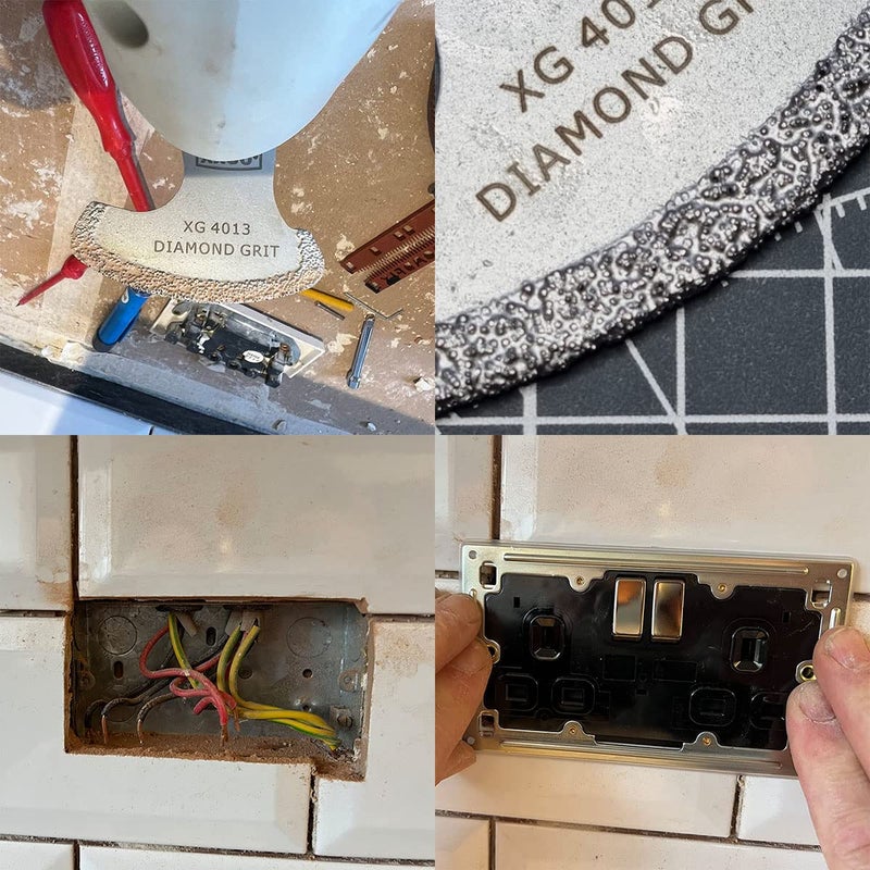 XXGO 4 Pcs Oscillating Multi Tool Diamond Blades for Grit Grout Removal XG4004D - Image 3