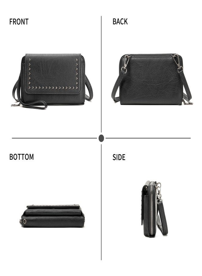 GAEKEAO Small Crossbody Bag for Women Vegan Leather Cell Phone Wallet Wristlet Purse Clutch with Zip Around 2 Straps - Image 5