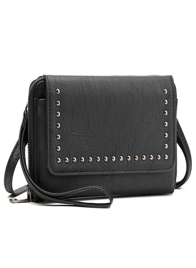 GAEKEAO Small Crossbody Bag for Women Vegan Leather Cell Phone Wallet Wristlet Purse Clutch with Zip Around 2 Straps - Image 1