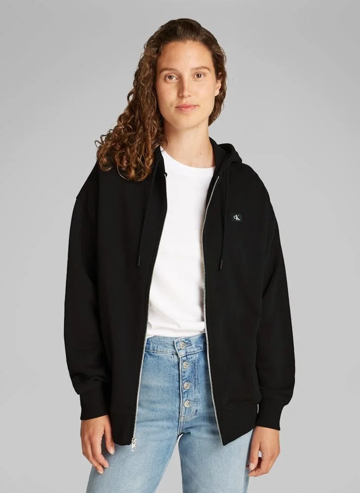 Calvin Klein Jeans Logo Zip Through Hoodie