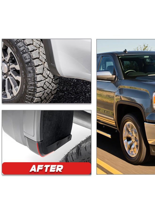 Earlyred Mud Flap Delete Compatible with GMC Sierra 1500 Accessories, Front & Rear Mudflap Mud Guard Delete for GMC Sierra 1500 2019-2025 - Image 4
