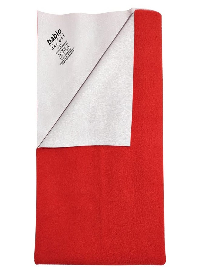 NOVEL Microfiber Baby Bed Protecting Mat (Red, Large) - Image 1