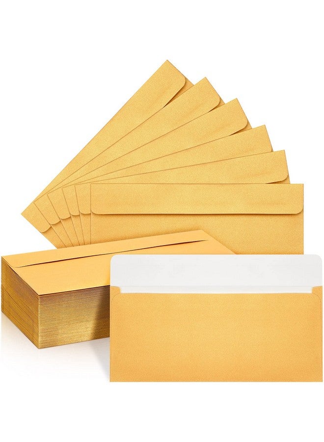 تاوباري 200 قطعة من مظاريف تاوباري الذهبية رقم 10، مظاريف أعمال عيد الميلاد، مظاريف نقود ذاتية اللصق للنقود، مظاريف قياسية للشيكات المكتبية، رسائل البريد، الفواتير، عيد الأم، الزفاف، 4 × 9 بوصة - Image 1