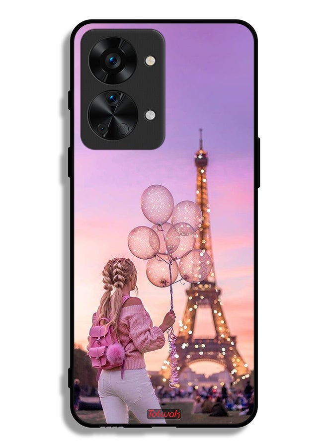 Tolwak OnePlus Nord 2T 5G Protective Case Cover Girl Holding Balloons - Image 2