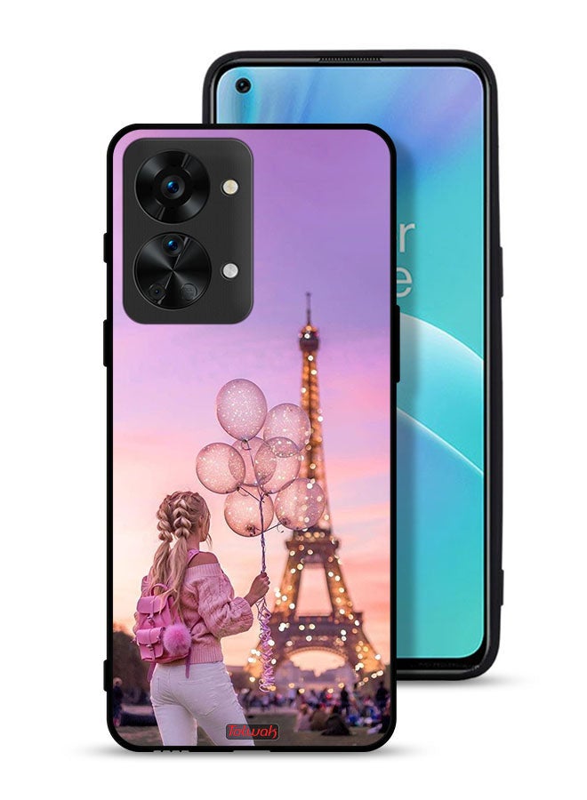 Tolwak OnePlus Nord 2T 5G Protective Case Cover Girl Holding Balloons - Image 1