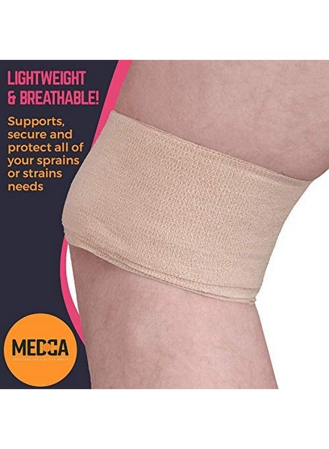 MEDca Self Adherent Cohesive Tape (Pack Of 12)1” 2" 3" X 5 Yards (Light Tan) Self Adhesive Bandage Rolls & Sports Athletic Wrap For Ankle Wrist Sprains - Image 3