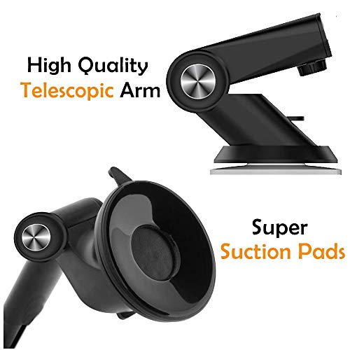 Adeptt VH-4022D Gravity Car Phone Mount, Washable Strong Sticky Gel Pad with One-Touch Design Dashboard/Windshield Universal Car Phone Holder (Black) - Image 5