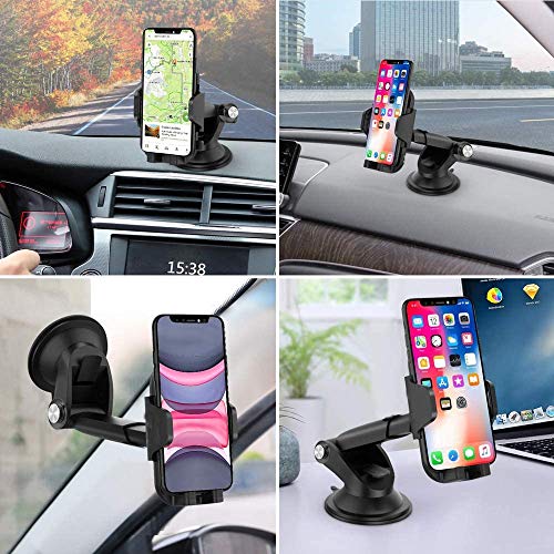 Adeptt VH-4022D Gravity Car Phone Mount, Washable Strong Sticky Gel Pad with One-Touch Design Dashboard/Windshield Universal Car Phone Holder (Black) - Image 4