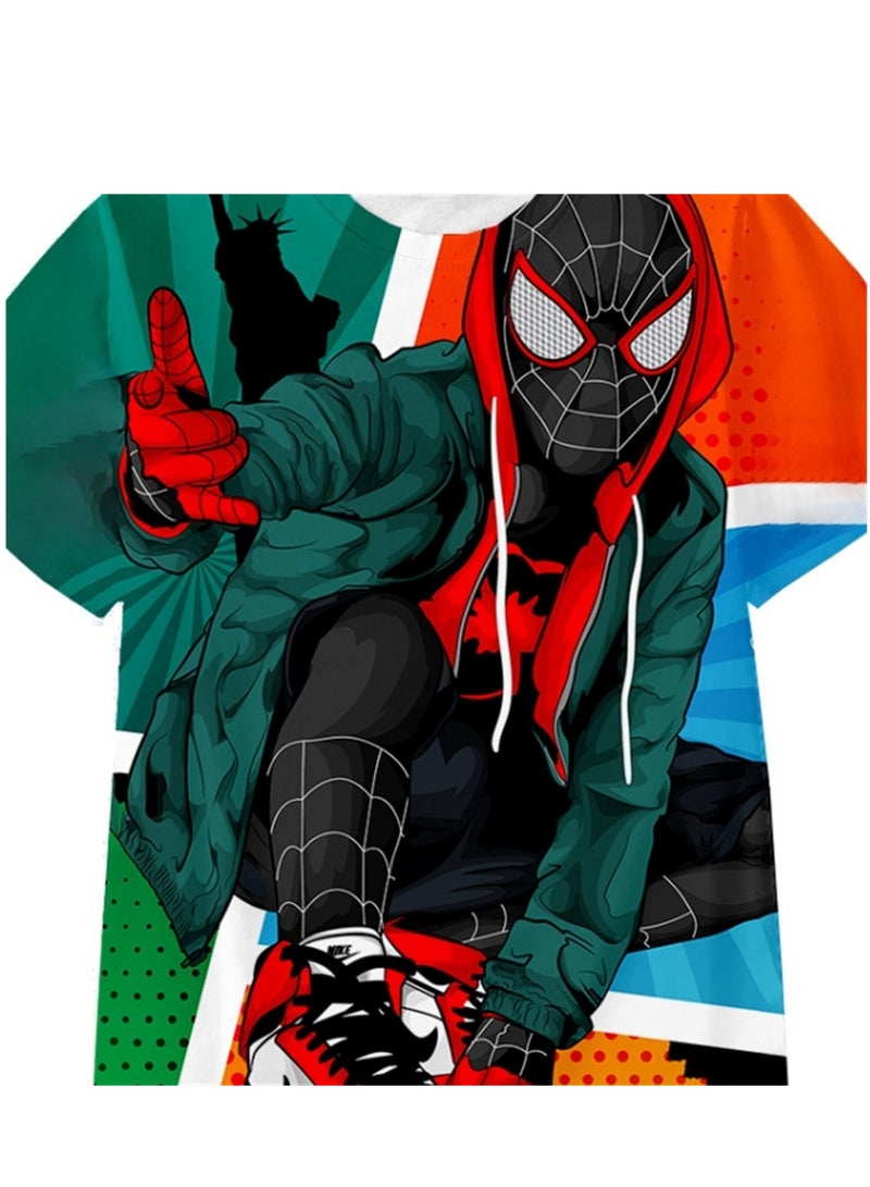 Spider-Man Across the Universe Handsome Loose Pullover T-shirt 3D digital printing personalized breathable T-shirt  - Image 2