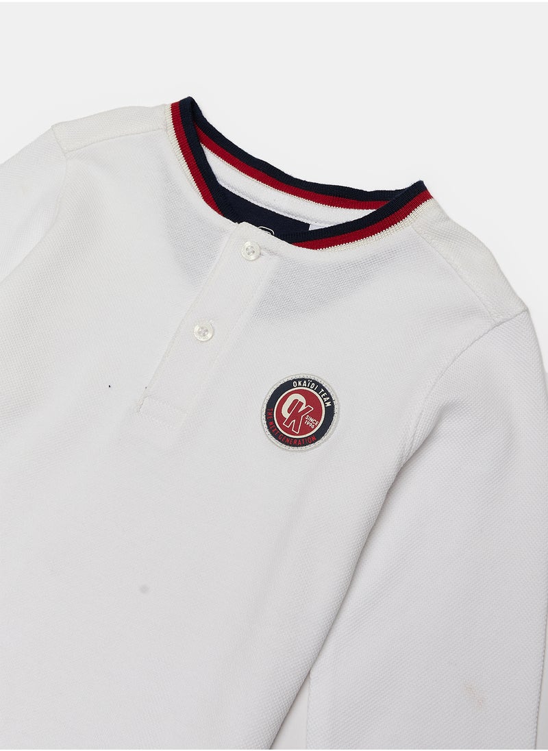 Okaidi - White Polo for Boys - Image 1
