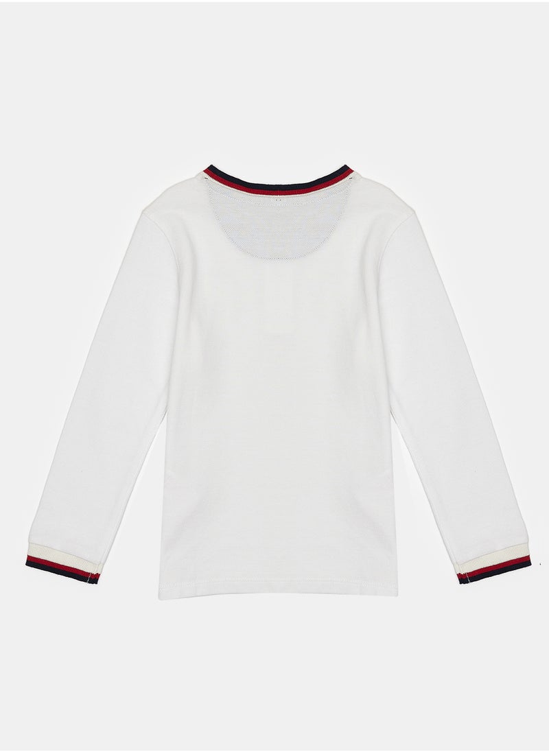 Okaidi - White Polo for Boys - Image 1
