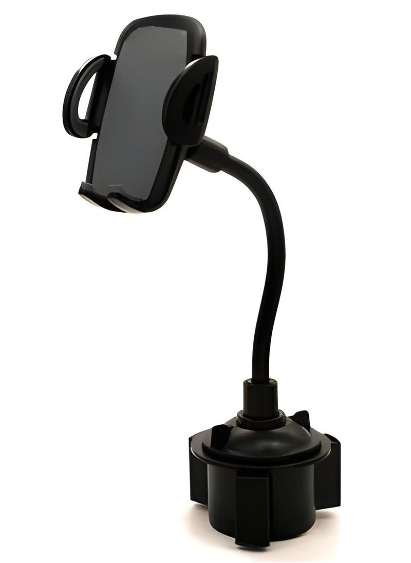 🚗 Rotation Flexible Arm Car Phone Mount – Universal Adjustable Gooseneck Holder for Dashboard, Windshield & Cup Holder – With Air Vent Base Support – Fits Smartphones 50–90mm – Hands-Free Navigation & Calls – Strong Grip – Black