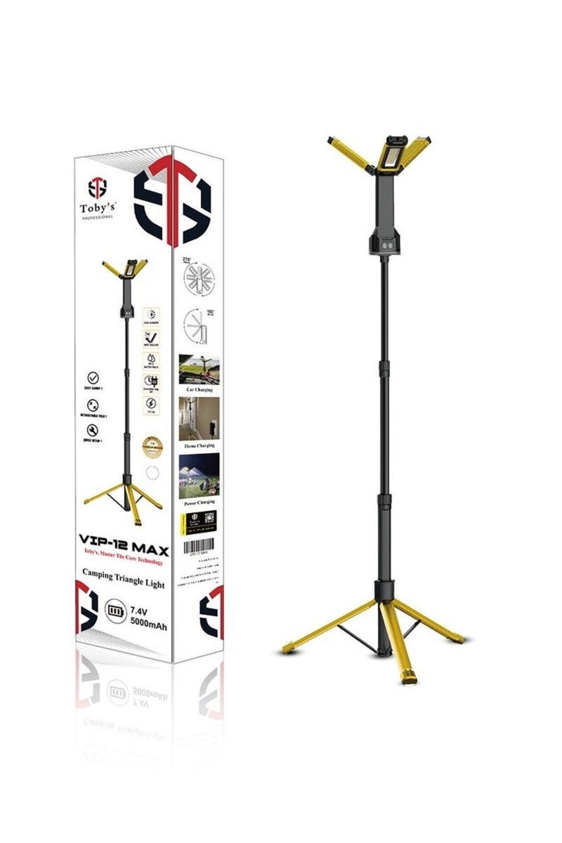 Toby's مصباح التخييم القابل لإعادة الشحن توبي VIP 12 ماكس مع مصباح يدوي - للاستخدام في الهواء الطلق والنزهات - Image 1