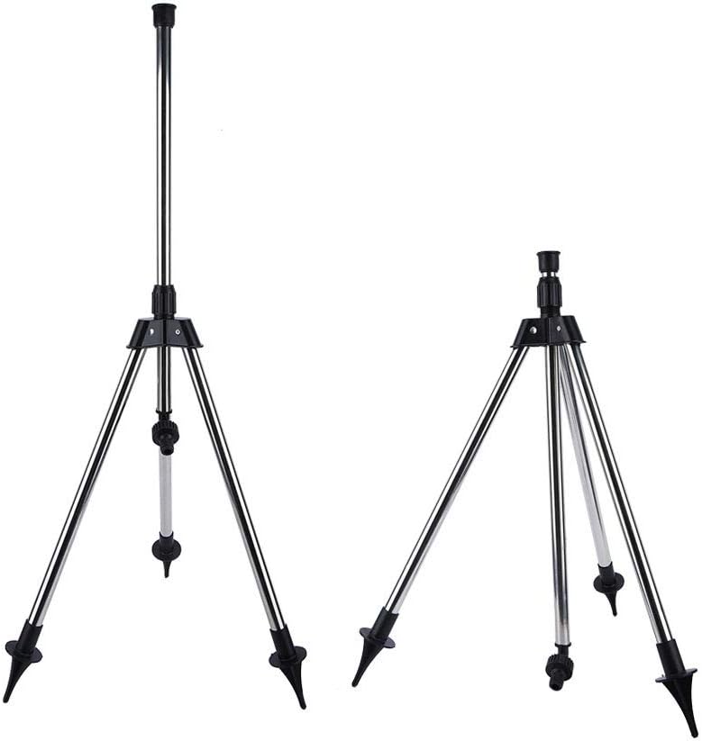 كلاراكو رأس رشاش تأثير على قاعدة حامل ثلاثي القوائم، حامل ثلاثي القوائم لرشاشات الري، حامل ثلاثي القوائم قابل للتعديل بقطر G1/2 بوصة لرشاشات الري، ارتفاع قابل للتعديل من 22.64 إلى 35.43 بوصة للحدائق المنزلية في الفناء الخلفي - Image 1