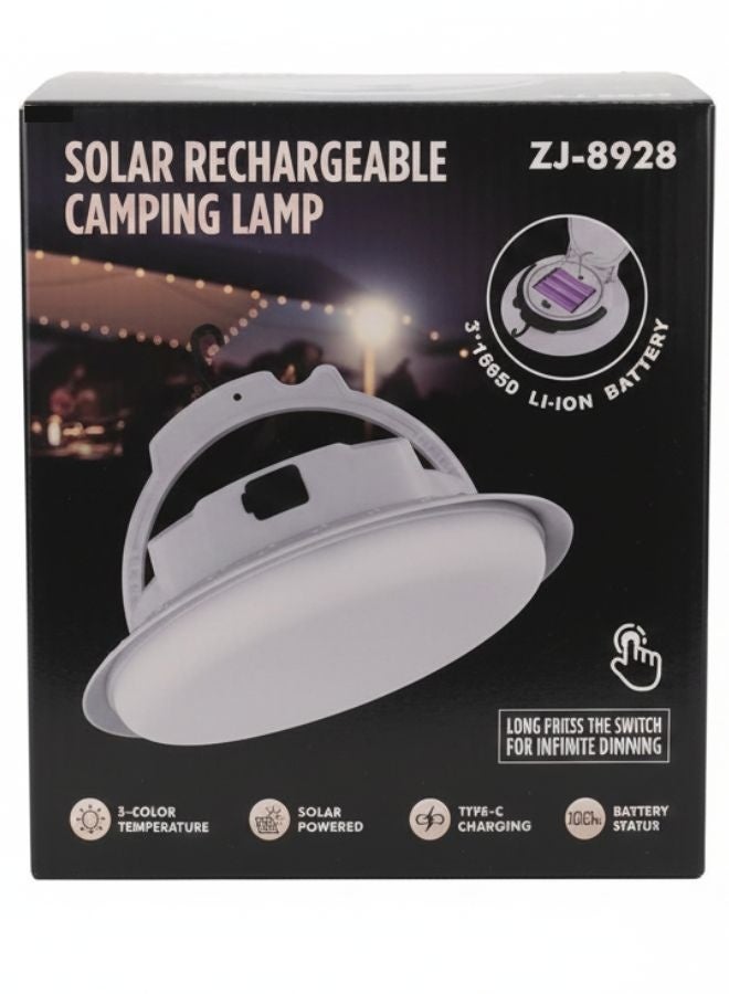 سمارتكس مصباح تخييم يعمل بالطاقة الشمسية قابل لإعادة الشحن، مصباح LED للتخييم يعمل بالطاقة الشمسية، أوضاع إضاءة متعددة، قابل لإعادة الشحن عبر منفذ USB، مصباح يدوي محمول يُعلق على الخيمة، مناسب للمشي لمسافات طويلة، انقطاع التيار الكهربائي، الأعاصير، الصيد في الهواء الطلق، حالات الطوارئ في الفناء والحديقة - Image 3