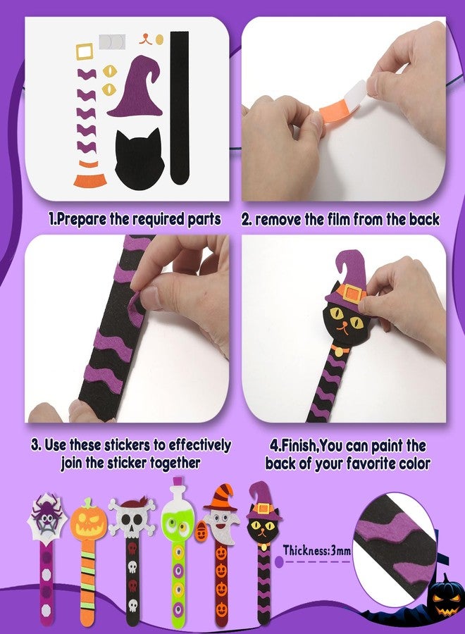 ShyLizard Halloween Crafts for Kids, Halloween Bookmark DIY Craft 24Pack, Halloween Party Favor Trick or Treat, Goodie Bag Gifts Toys, Classroom Prizes for Kids Art Activities - Image 3