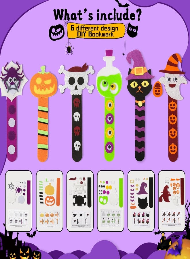 ShyLizard Halloween Crafts for Kids, Halloween Bookmark DIY Craft 24Pack, Halloween Party Favor Trick or Treat, Goodie Bag Gifts Toys, Classroom Prizes for Kids Art Activities - Image 2