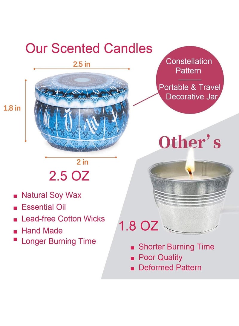 TAPIT Scented Candles Gifts Set 12 Soy Wax Jar Candles Set Candles for Home Scented with Portable Travel Tin Candles Gifts for Women Birthday Gift Mother’s Day Gift (12 pcs)  - Image 3