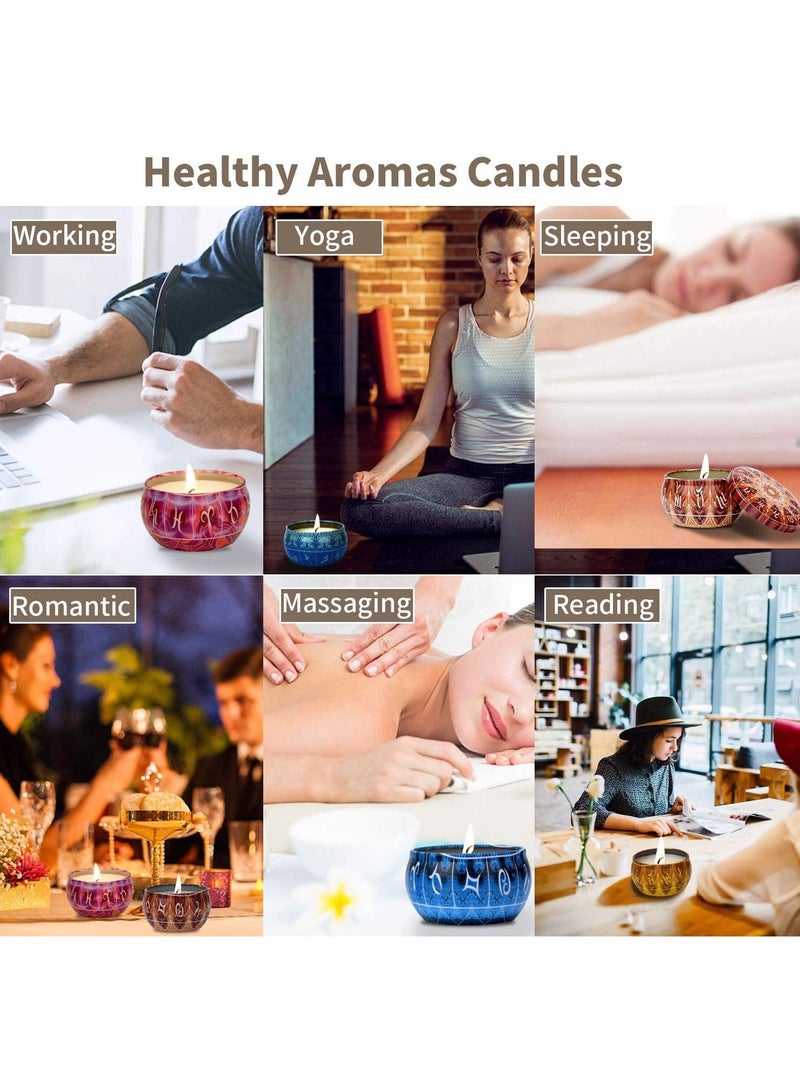 TAPIT Scented Candles Gifts Set 12 Soy Wax Jar Candles Set Candles for Home Scented with Portable Travel Tin Candles Gifts for Women Birthday Gift Mother’s Day Gift (12 pcs)  - Image 4
