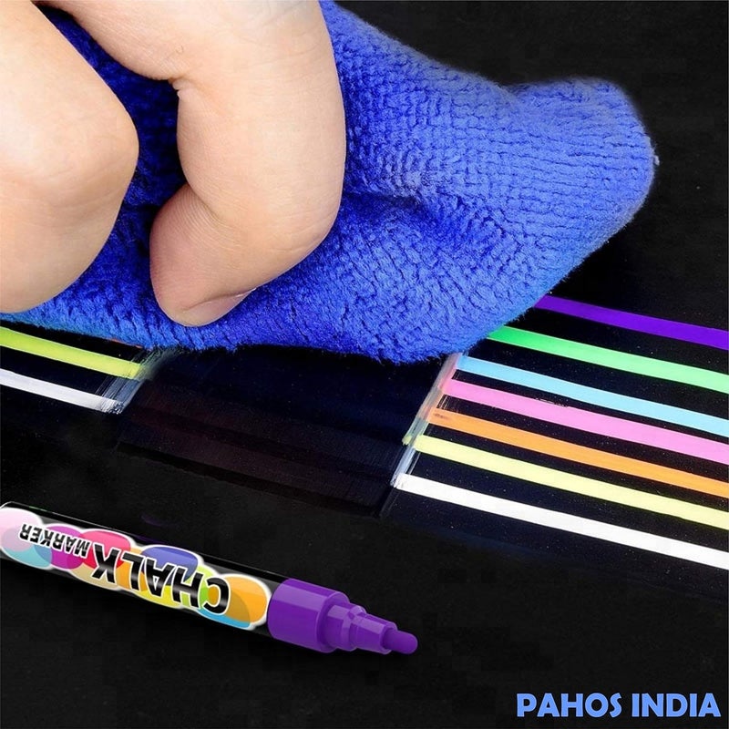 ARROLLIANT Dual Tip Liquid Chalk Markers Pens for Chalkboard, Erasable Chalkboard Markers with 6mm Reversible Tip for Blackboard, Whiteboard, Windows, Glass, Mirror, Signs, Bistro (Pack of 8) - Image 3