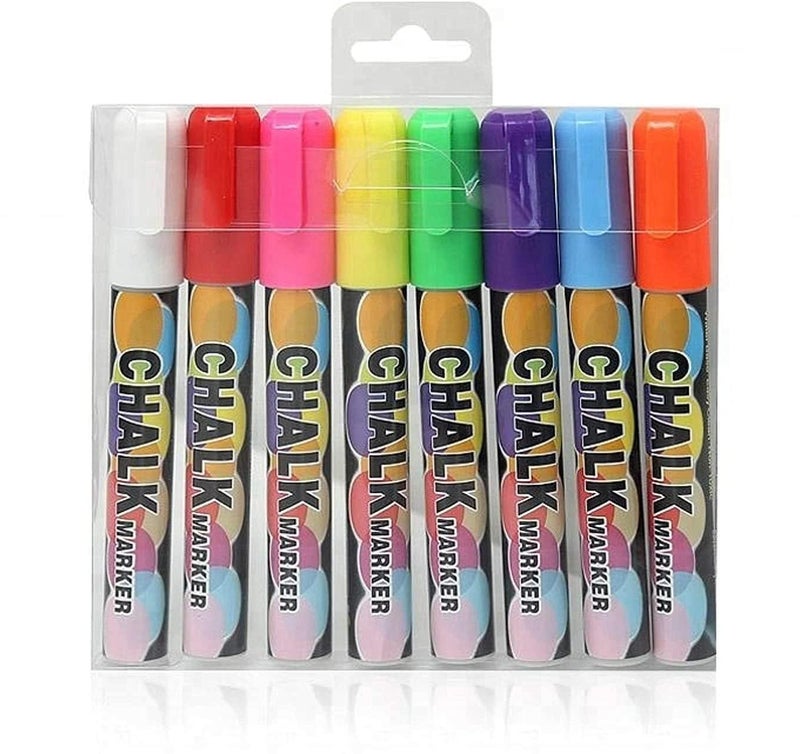 ARROLLIANT Dual Tip Liquid Chalk Markers Pens for Chalkboard, Erasable Chalkboard Markers with 6mm Reversible Tip for Blackboard, Whiteboard, Windows, Glass, Mirror, Signs, Bistro (Pack of 8) - Image 4