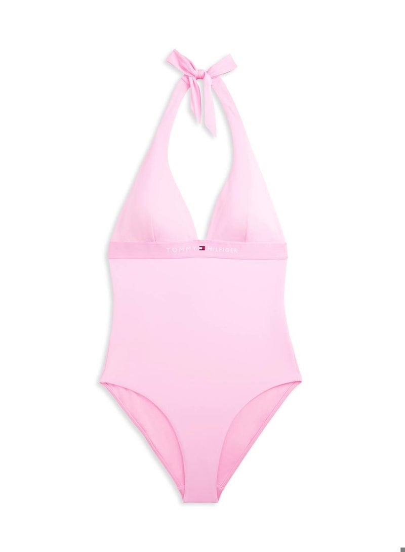 TOMMY HILFIGER Original Logo Halterneck Swimsuit - Image 5