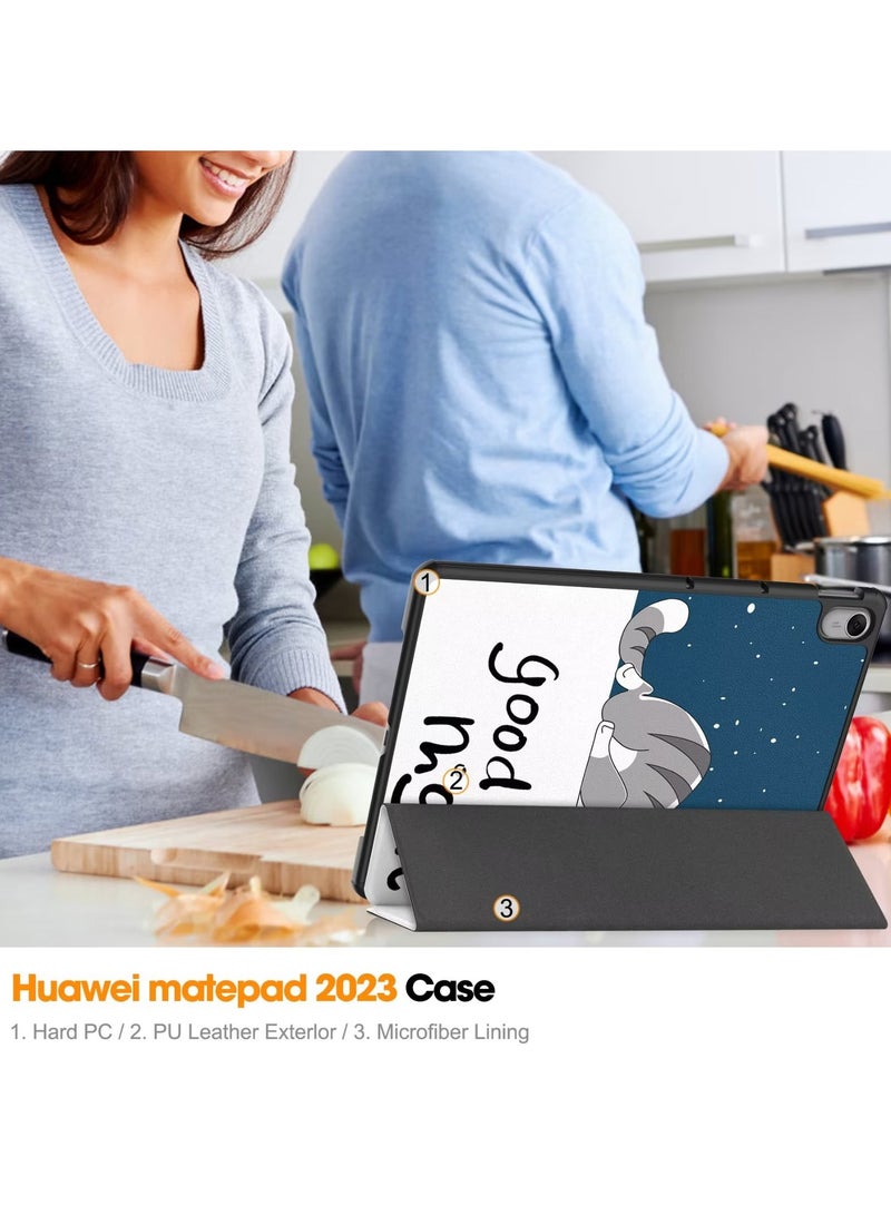 غطاء الحالة لـ HUAWEI MatePad 11.5 بوصة / الهواء 11.5 بوصة ، الاستيقاظ التلقائي / النوم ، لمس الجلد المريح ، غطاء واقي ثلاثي الوقوف النحيف - Image 5